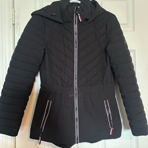 Tommy Hilfiger- Black Hooded Puffer Jacket